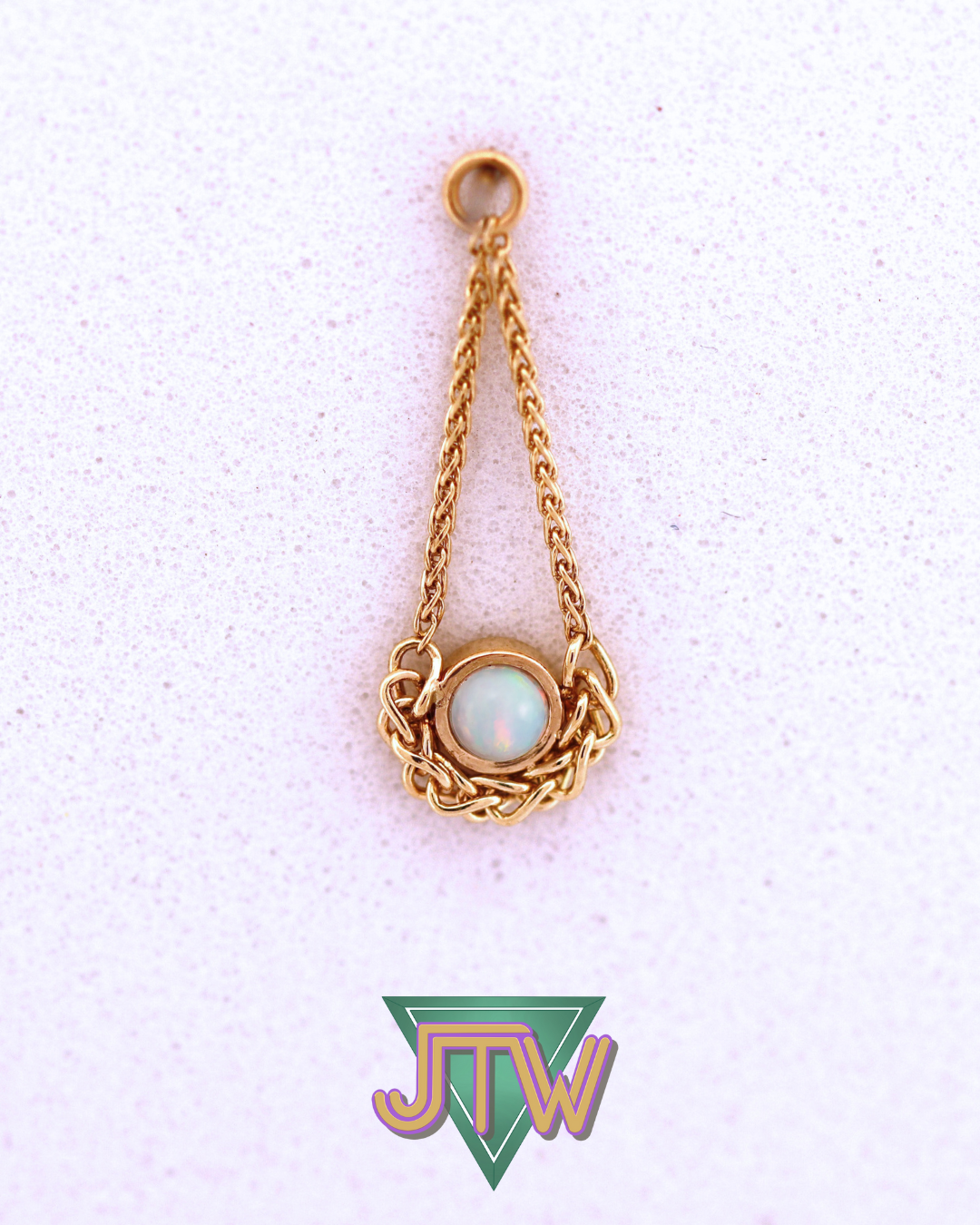 One-Off Basket Charm with White Opal