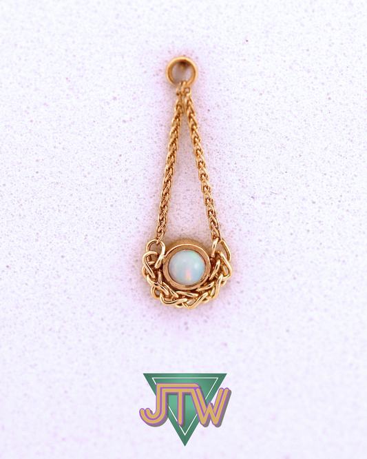 One-Off Basket Charm with White Opal