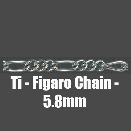 Titanium Figaro Chain - 5.8mm