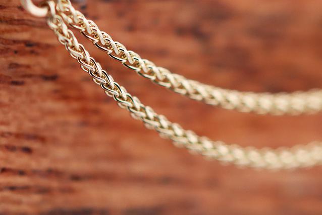 Ready To Ship - 14K Yellow Gold 0.8mm Round Wheat Chain