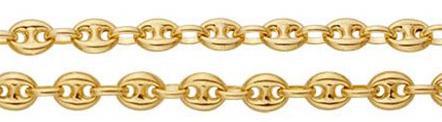 14K Puffed Anchor Chain