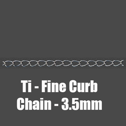 Titanium Fine Curb Chain - 3.5mm