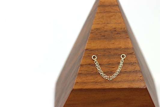 14K Gold Diamond Cut Cable Chain