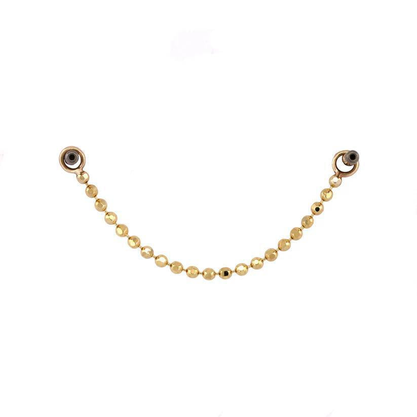 14K Diamond Cut Bead Chain