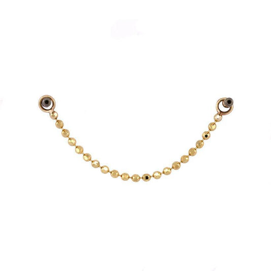 14K Diamond Cut Bead Chain