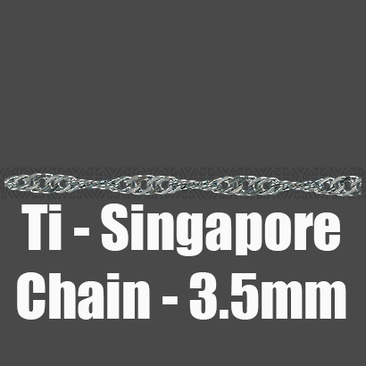 Titanium Singapore Chain - 3.5mm