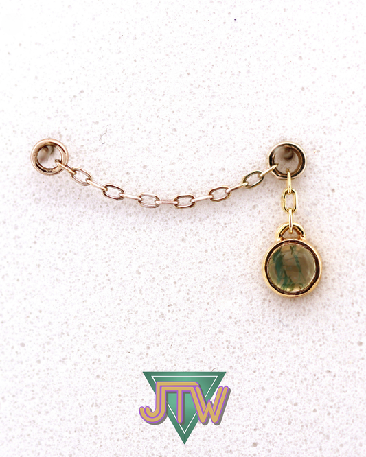 One-Off Single Bezel Moss Agate