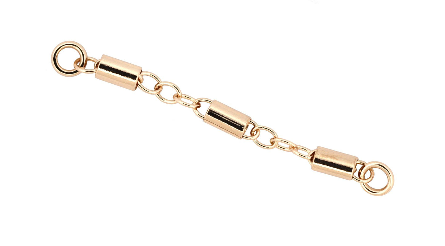 14K Yellow Gold Cable Chain with bars