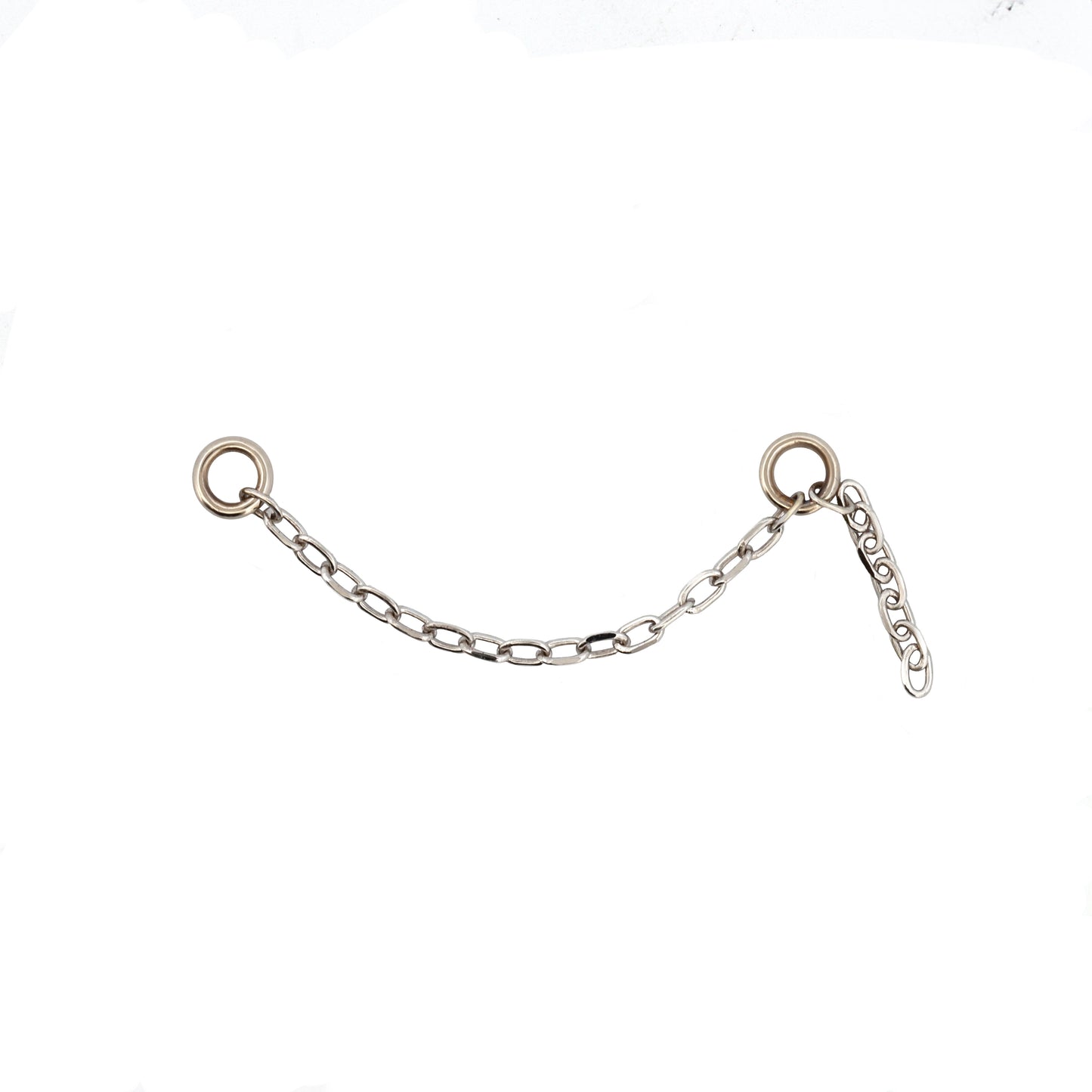 White Gold Diamond Cut Cable Chain + Dangle