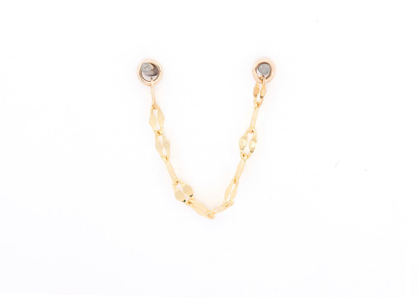 14K Yellow Gold Dapped Oval Chain