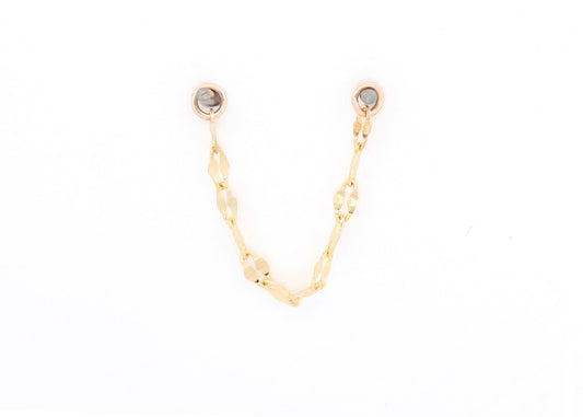 14K Yellow Gold Dapped Oval Chain