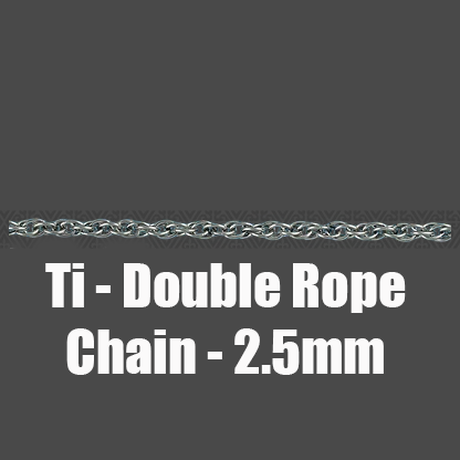 Titanium 'Double Rope' Chain - 2.5mm