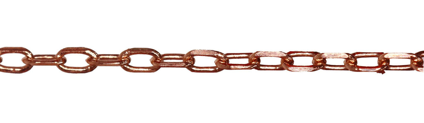 14K Rose Gold Diamond Cut Cable Chain