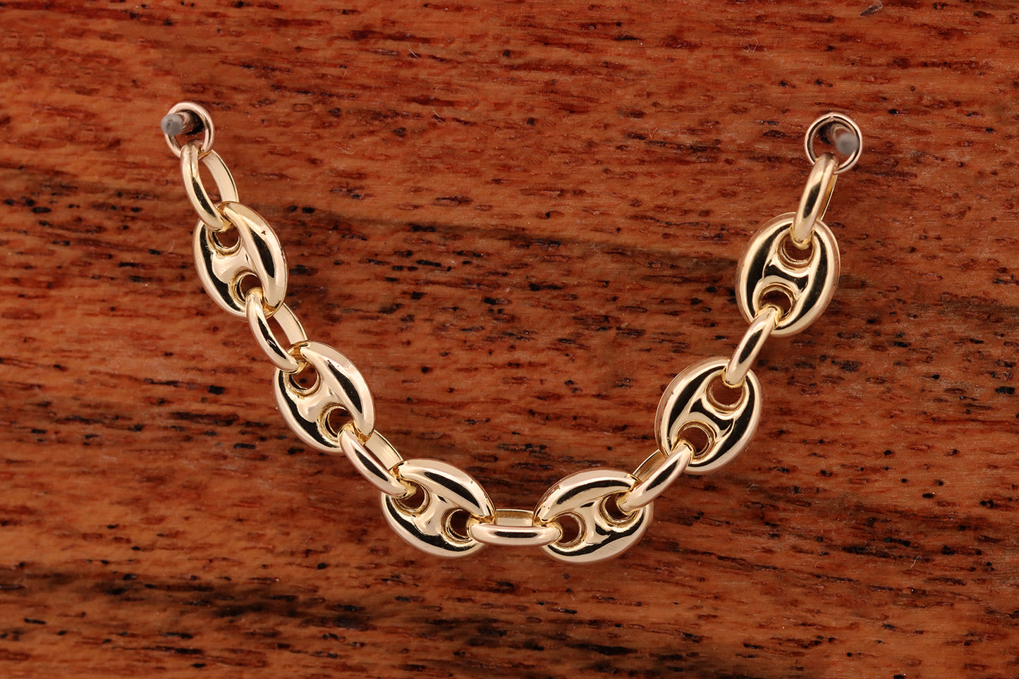 14K Puffed Anchor Chain