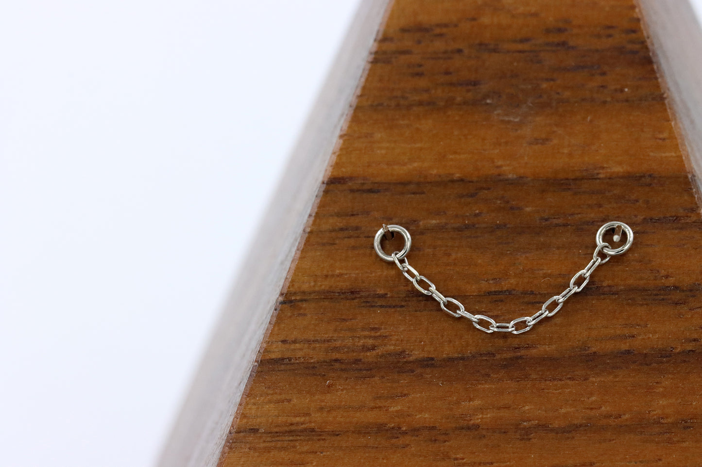 14K White Gold Diamond Cut Cable Chain