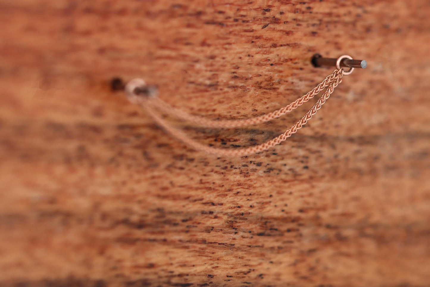 14K Rose Gold Wheat Chain